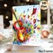 Violin & Butterfly Themed Painting Poster, Vibrant Watercolor Art Poster, Artistic Design With Colorful Violin, Flying Butterflies And Musical Notes_maomaolike.com