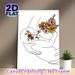 Floral Embracing Figure Painting Poster, Minimalist Line Art Poster, Warm-toned Blooming Floral Adorned Embracing Figure, Gentle Artistic Decor Ideal_maomaolike.com