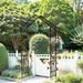 Metal Garden Arch With Adjustable Width W42.52''~W78.15'' Climbing Plants Support Rose Arch Outdoor Black_maomaolike.com
