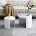 Coffee Tables,MDF With Ash/oak/walnut Veneer Side Table/coffee Table/end Table/nesting Table Set Of 2 For Living Room,office,bedroom, White, 2Colors_maomaolike.com