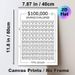 $100,000 Savings Challenge Painting Poster, Minimalist Numbered Envelope Chart Poster, Practical Tool To Track Savings Progress, Suitable For Home And_maomaolike.com