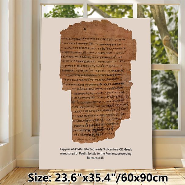 Ancient Greek Manuscript Painting Poster, Vintage Weathered Papyrus-style Text Poster, Historical Cultural Artwork Ideal For Home Study, Library Decor_maomaolike.com