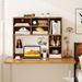 Desktop Bookshelf With 7 Open Cubbies And 3 Adjustable Shelves 2 Anti-toppling Kits For Computer Desk, Writing Desk, Vanity Table, Coffee Bar_maomaolike.com