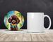 Chocolate Poodle Luau Large Sandstone Coasters Pack Of 4 Absorbent Round Coasters Decor Gifts For Men Or Women, 4 In, Multicolor_maomaolike.com