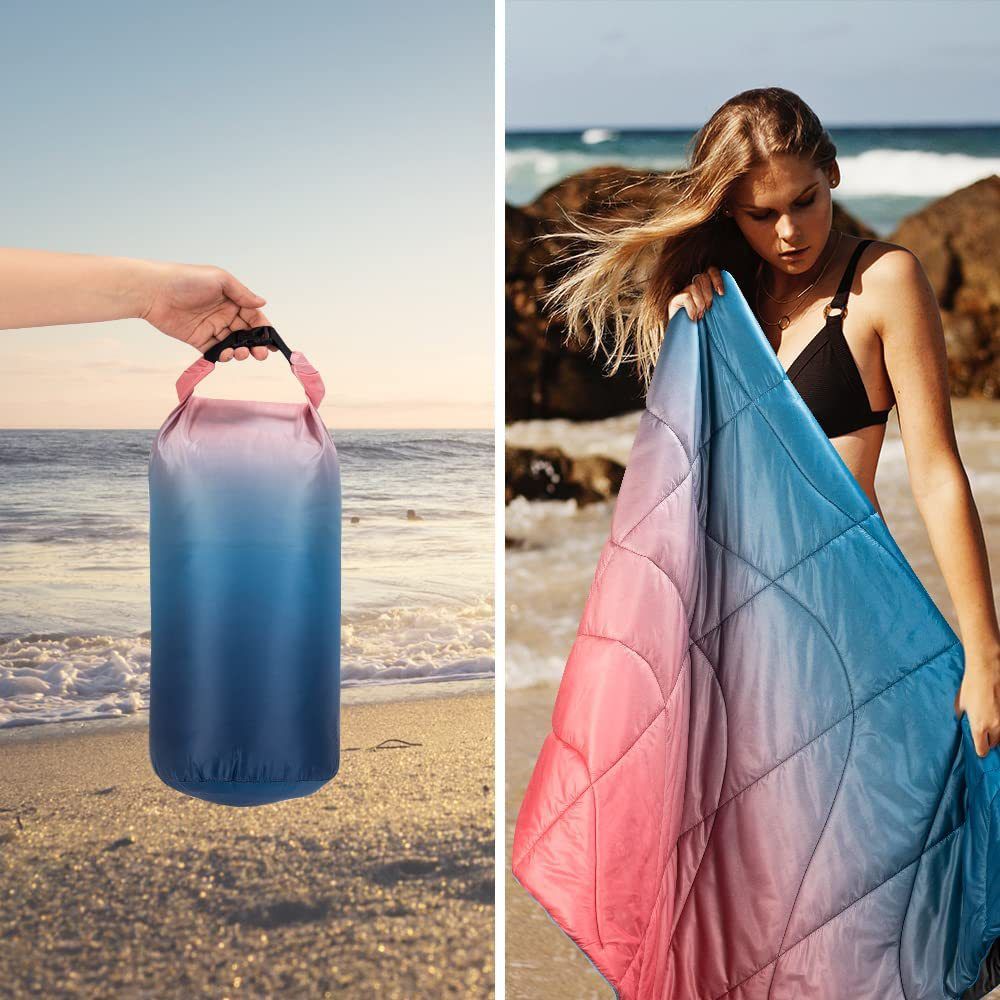 Multifunctional Down Blanket Portable Ultra Light Camping Quilted Fluffy Outdoor Blanket Camping Blanket With Storage_maomaolike.com