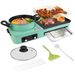 1Pc 3 In 1 Electric Hot Pot With Grill 1600W Smokeless Non-Stick Korean BBQ Grill Shabu Shabu Hot Pot Combo With Independent Temperature Control For 3-5 People Fedex Shipping_maomaolike.com
