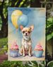 Chihuahua Happy Birthday Garden Flag Mailbox Flag Decorative Yard Flag Banner Outside Patio Artwork Yard Flower Beds, Garden Size, Multicolor_maomaolike.com