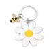Creative little bee flower keychain pendant backpack schoolbag pendant DIY jewelry accessories metal car keychain_maomaolike.com