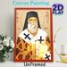 Orthodox Saint Nektarios Painting Poster, Traditional Orthodox-style Detailed Religious Figure With Halo, Ornate Robes And Sacred Book Poster, Classic_maomaolike.com