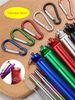 1pcs Portable Reusable Telescopic Collapsible Straw With Brush Key Buckle Bottle Opener Storage Box_maomaolike.com