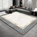 Living Room Rug Large Size Gorgeous Gold Frame Design Bedroom Rug Plush Thickened Machine Washable Thickened Underlay Interior Decorative Rug_maomaolike.com