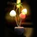 Novelty Fungus EU & US Plug Light Sensor 220V 3 LED Colorful Mushroom Lamp Led Night Lights_maomaolike.com