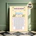Weight Loss Tracker Painting Poster, Soft Watercolor Floral Poster, Daisy-adorned Heart Grid Design To Track Weight Loss Progress, Ideal For Home_maomaolike.com