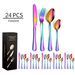Stainless Steel Western Tableware 16/24 Pieces Of Table Knife Fork And Tea Spoon Set_maomaolike.com