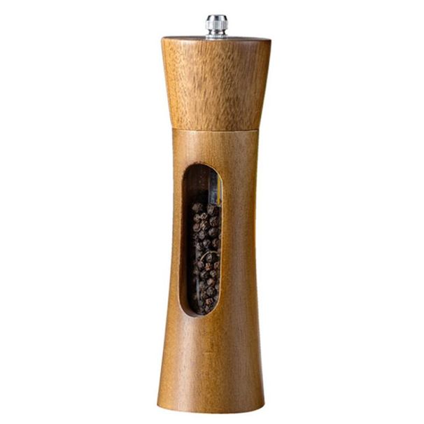 Pepper Grinder Pagoda-shaped Wooden Kitchen Pepper Mill_maomaolike.com