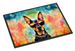Doberman Pinscher Hippie Dawg Doormat Front Door Mat Indoor Outdoor Rugs For Entryway, Non Slip Washable Low Pile, 24H X 36W_maomaolike.com