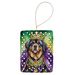 Tibetan Mastiff King Of Mardi Gras Porcelain Ornament Christmas Tree Hanging Decorations For Home Christmas Holiday, Rectangle, Gift, Multicolor_maomaolike.com