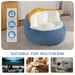 Oversized Bean Bag Chairs,Multicolor Fur Couch Filled With Shredded Sponge,Large Lounger Sofa For Living Room,No Assembly Required , Blue+White+Yellow_maomaolike.com