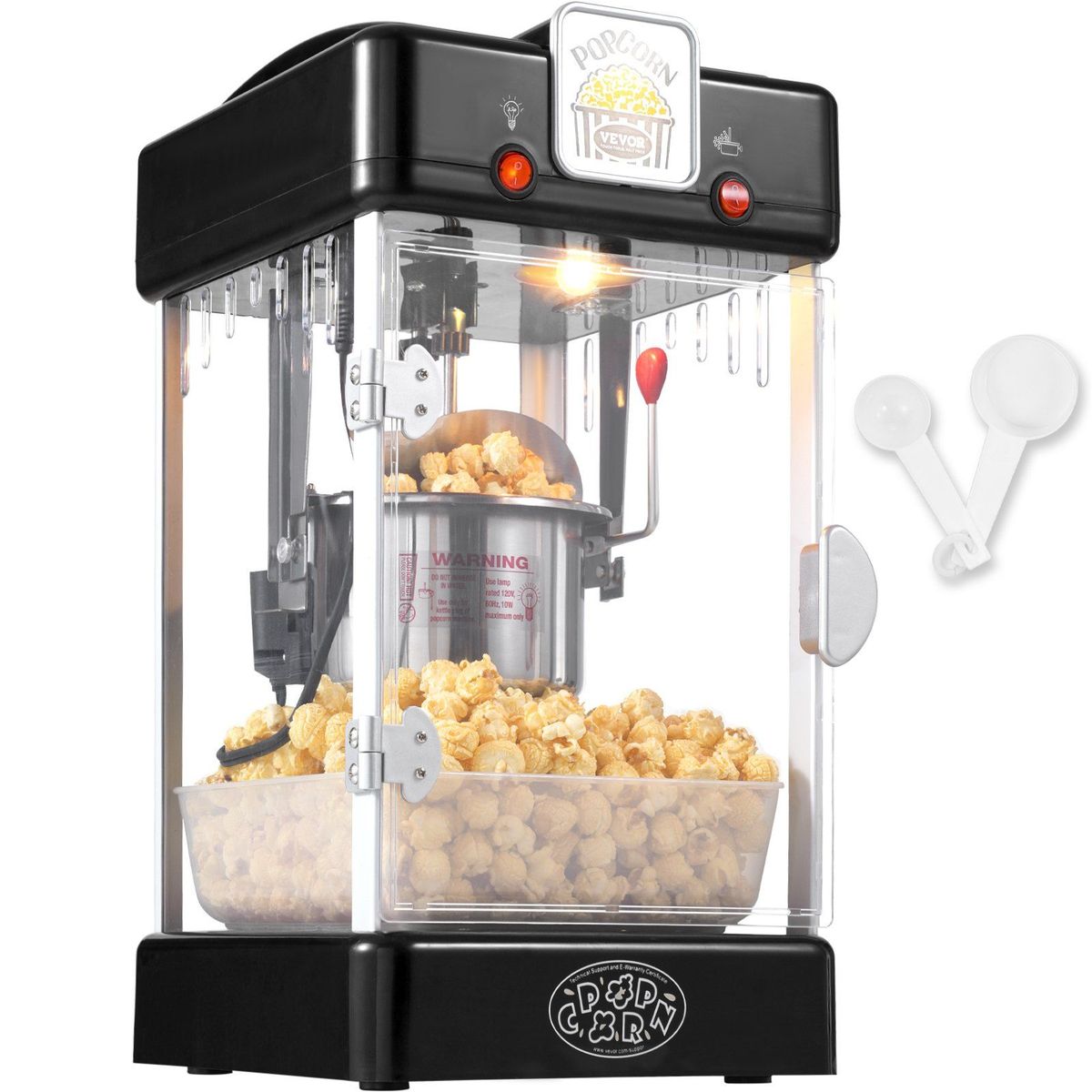 VEVOR Popcorn Popper Machine Tabletop Popcorn Maker 300W 2.5 Oz Black_maomaolike.com