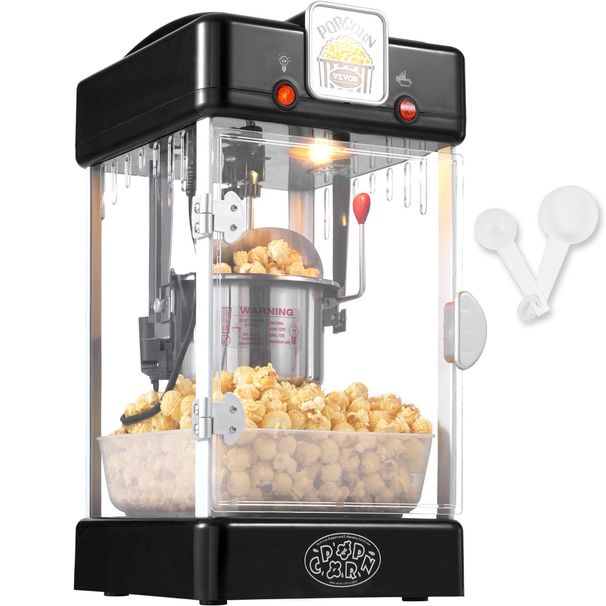 VEVOR Popcorn Popper Machine Tabletop Popcorn Maker 300W 2.5 Oz Black_maomaolike.com
