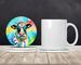 Hippie Animal Cow Large Sandstone Coasters Pack Of 4 Absorbent Round Coasters Decor Gifts For Men Or Women, 4 In, Multicolor_maomaolike.com