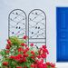 4 Pack Metal Garden Trellis 71" X 19.7" Rustproof Trellis For Climbing Plants Outdoor Flower Support Bird Deco Black_maomaolike.com