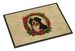 Bernese Mountain Dog Christmas Flowers Doormat Front Door Mat Indoor Outdoor Rugs For Entryway, Non Slip Washable Low Pile, 24H X 36W_maomaolike.com