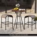 28 Inches Outdoor Bar Table With Wood-Like Tabletop For Backyard Garden_maomaolike.com