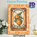 Orange Themed Painting Poster, Vintage Retro Label Style Citrus Poster, Vibrant Nostalgic Orange Branch Design, Ideal For Kitchen And Dining Room_maomaolike.com