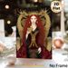 Dark Fantasy Queen & Dragon Painting Poster, Luxurious Gothic Style Poster, Mysterious Ornate Design With Red-haired Queen Holding Golden Cup, Ideal_maomaolike.com