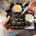 Beautiful Garden Cup Plate Ceramic Coffee Cup Set Home High End Exquisite Makeup Cup_maomaolike.com