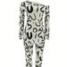 Women's clothing fashion casual print long sleeved suit_maomaolike.com