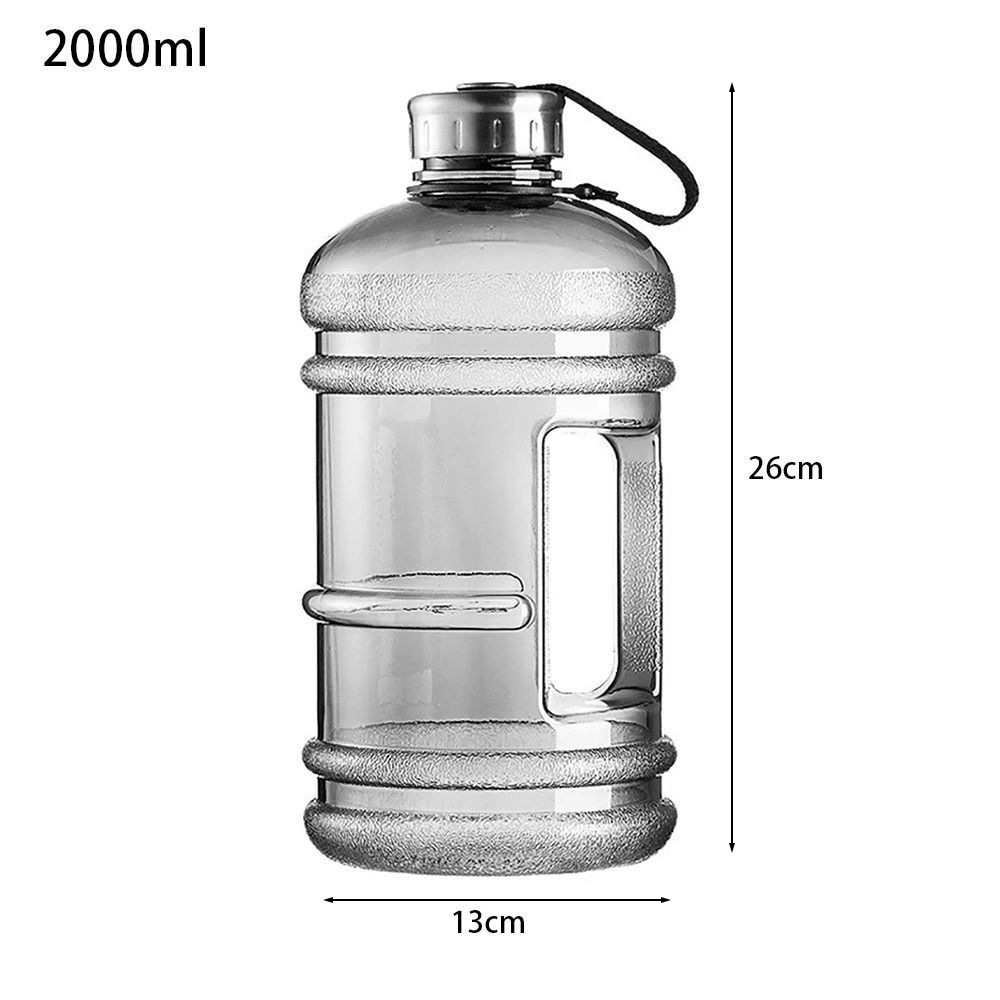 1Pcs Durable Gallon Water PETG 2L Large Capacity Sports Drink Portable With Handle Shaker Bottle_maomaolike.com