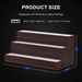 LED Lighted Liquor Bottle Display Shelf, 24 Inch Bar Display Shelf, DIY Illuminated Bottle Shelf With App & Remote Control, 3 Step Freestanding Holding Bottles For Home Bar, Party, Walnut_maomaolike.com