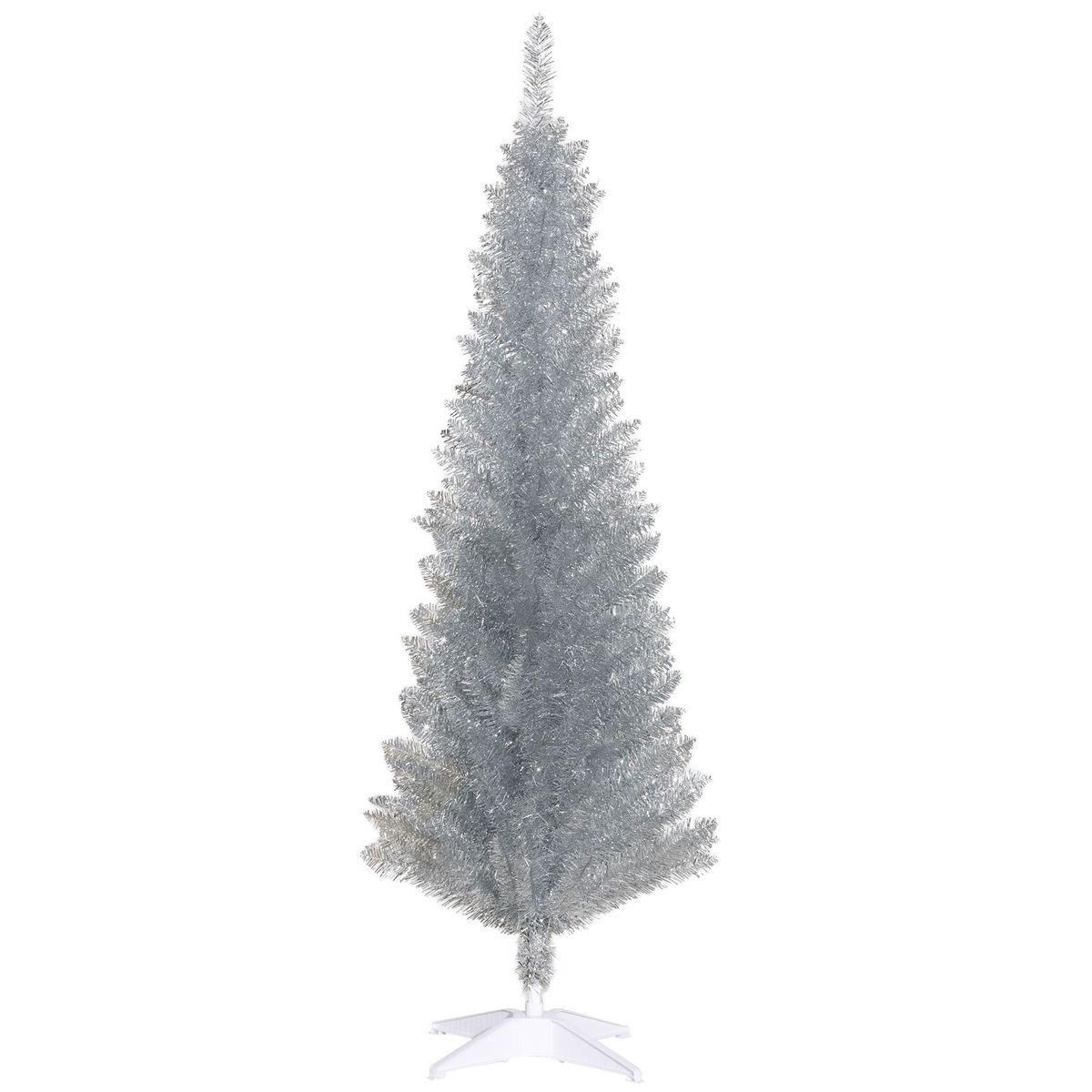 Artificial Pencil Christmas Tree, Slim Xmas Tree With Realistic Branch Tips And Plastic Stand_maomaolike.com