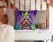 Wirehaired Pointing Griffon King Of Mardi Gras Throw Pillow Machine Washable, Indoor Outdoor Decorative Pillow For Couch, Bed Or Patio, 14Hx14W_maomaolike.com