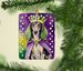 Saluki King Of Mardi Gras Porcelain Ornament Christmas Tree Hanging Decorations For Home Christmas Holiday, Rectangle, Gift, Multicolor_maomaolike.com