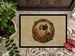 Pekingese Christmas Flowers Doormat Front Door Mat Indoor Outdoor Rugs For Entryway, Non Slip Washable Low Pile, 24H X 36W_maomaolike.com