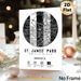 St. James' Park Map Painting Poster, Sleek Black & White Stadium Area Map Poster, Featuring Detailed Venue Specs, Perfect Wall Decor For Living Room_maomaolike.com