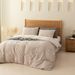 Home Garden Three Piece Set Solid Color Wide Striped Seersucker Quilt Set_maomaolike.com