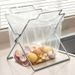 Foldable Kitchen Bag Holder, Storage Stand, Simple Foldable Sink Trash Bin Rack_maomaolike.com