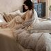 2 Soft Minimalist Style Cotton Linen Jacquard Four-Piece Set Exquisite Embroidery Skin-Friendly Breathable Bedding Home Textile_maomaolike.com