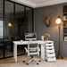 Computer Desk With 5 Drawers, Modern Study Table Writing DesW_maomaolike.com