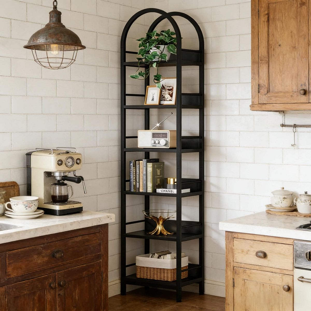 Versatility Display Shelf,Compact Bookshelf,Arched Corner Bookcase_maomaolike.com