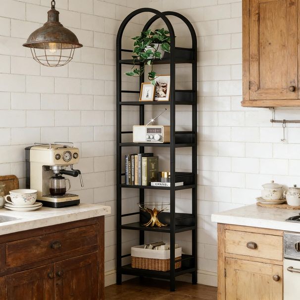 Versatility Display Shelf,Compact Bookshelf,Arched Corner Bookcase_maomaolike.com
