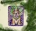 English Bulldog King Of Mardi Gras Porcelain Ornament Christmas Tree Hanging Decorations For Home Christmas Holiday, Rectangle, Gift, Multicolor_maomaolike.com