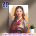 Traditional Korean Hanbok Lady Painting Poster, Vibrant Realistic Oil Painting Style Poster, Elegant Cultural Artwork Ideal For Living Room, Bedroom_maomaolike.com