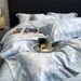 2026 New Ice Silk Four-Piece Summer Light Luxury Washed Quilt Cover Bed Sheet Dormitory Three-Piece Bedding Set_maomaolike.com