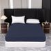 Solid Color Fitted Mattress Protector - Waterproof & Dustproof (Elastic Deep Pocket Hypoallergenic Breathable Fabric_maomaolike.com