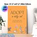 Adopt A Kitty Cat Painting Poster, Cute Cartoon Style Playful Party Kittens With Balloons Poster, Warm Heartwarming Decor Ideal For Pet Adoption_maomaolike.com